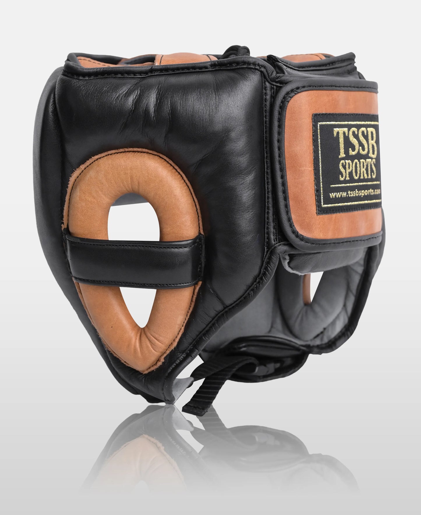 Elite Performance Boxing Headgear – Black & Almond Brown