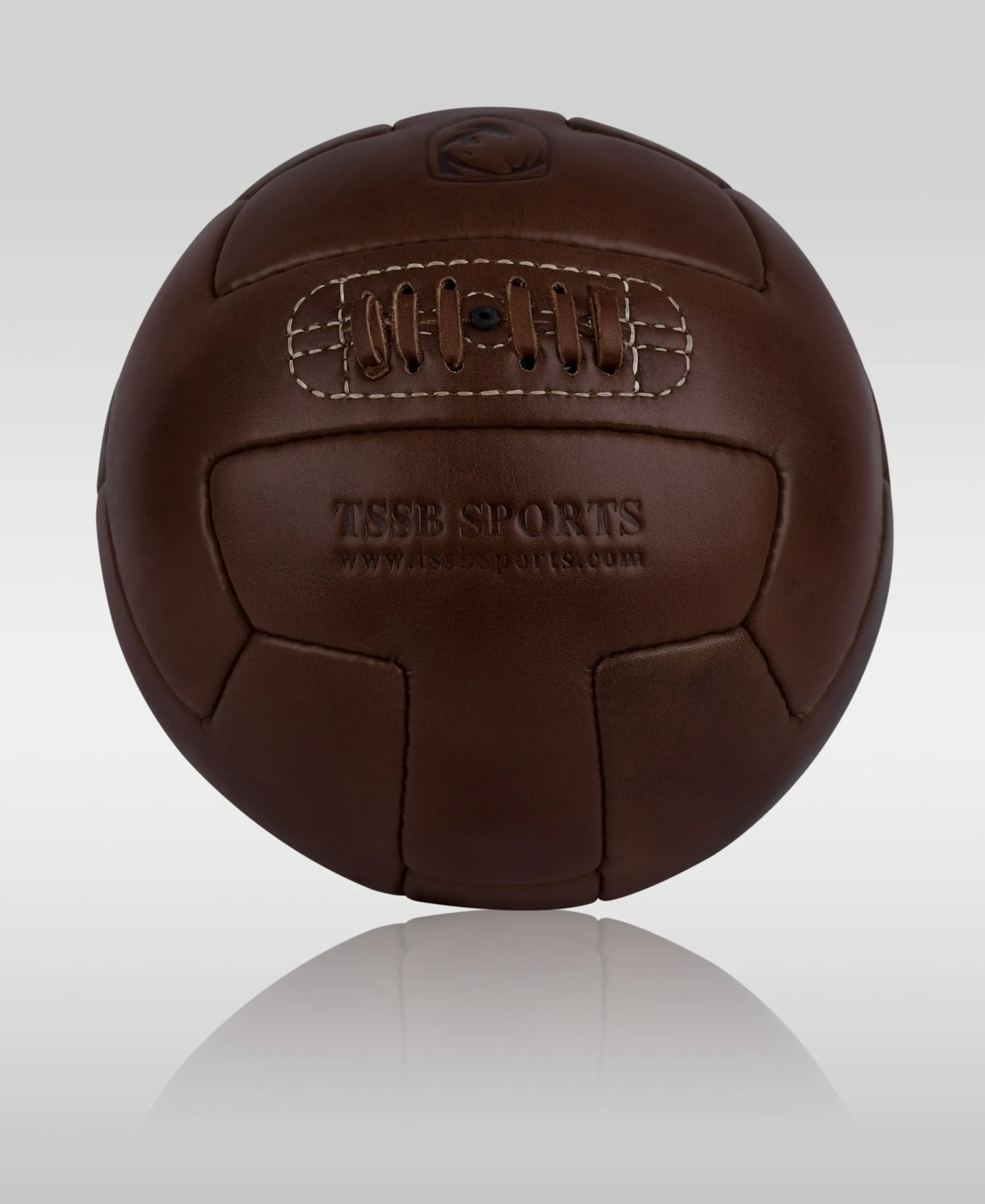 Dark Brown Vintage Leather Soccer Ball – Premium T-Panel Design