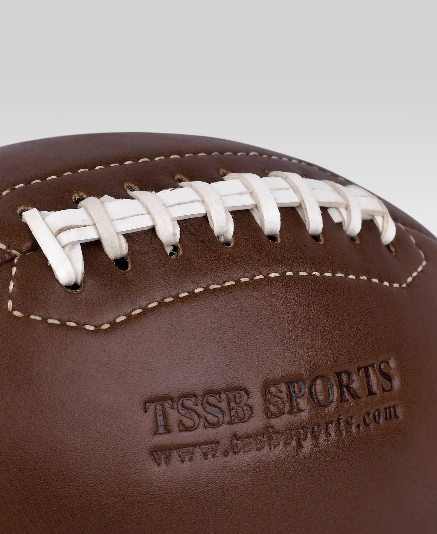 Top Quality Vintage Leather Rugby Ball – Natural Retro Brown, 4-Panel Style