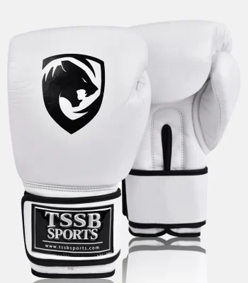 White Leather Boxing Gloves